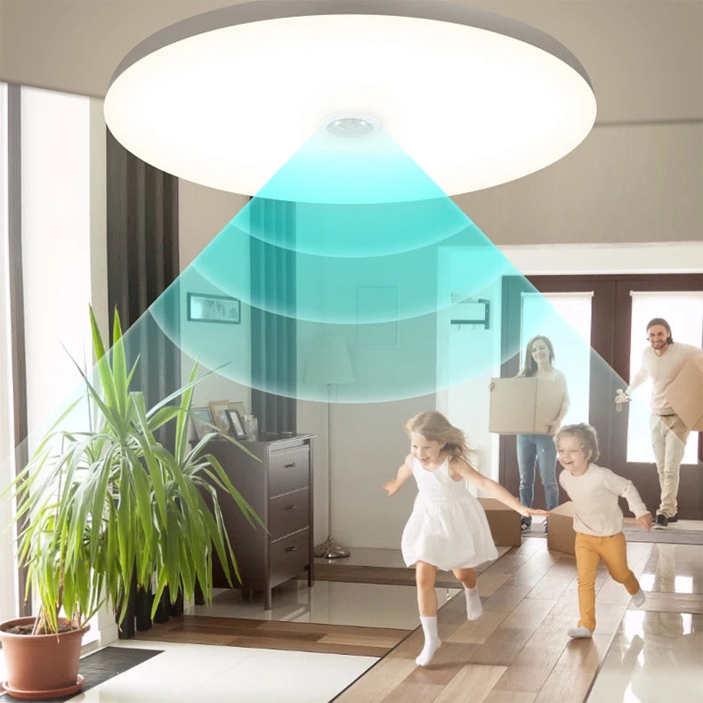 Led Motion Sensor Light 85-220V Ceiling Lamp For Home Corridor Stair Veranda Living Room Bedroom Rader Sensor Smart Night Light