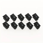 10 PCS/Lot 2 Pin 12V Car Boat Round Dot Light ON/OFF Rocker Toggle Switch Tool Black