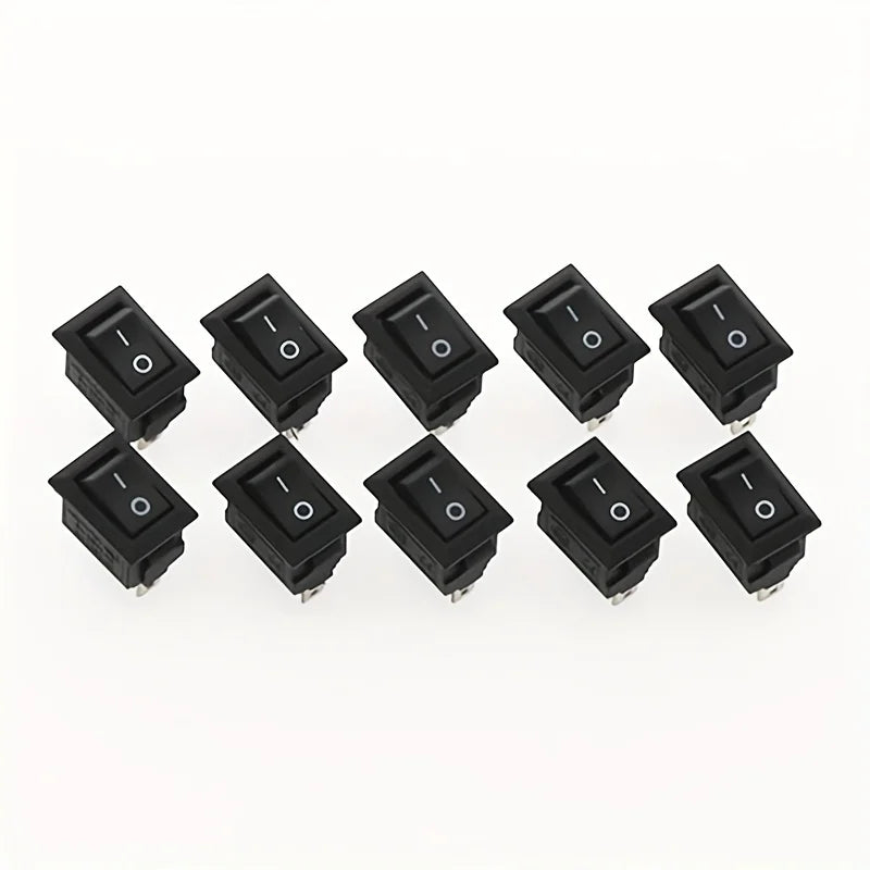 10 PCS/Lot 2 Pin 12V Car Boat Round Dot Light ON/OFF Rocker Toggle Switch Tool Black