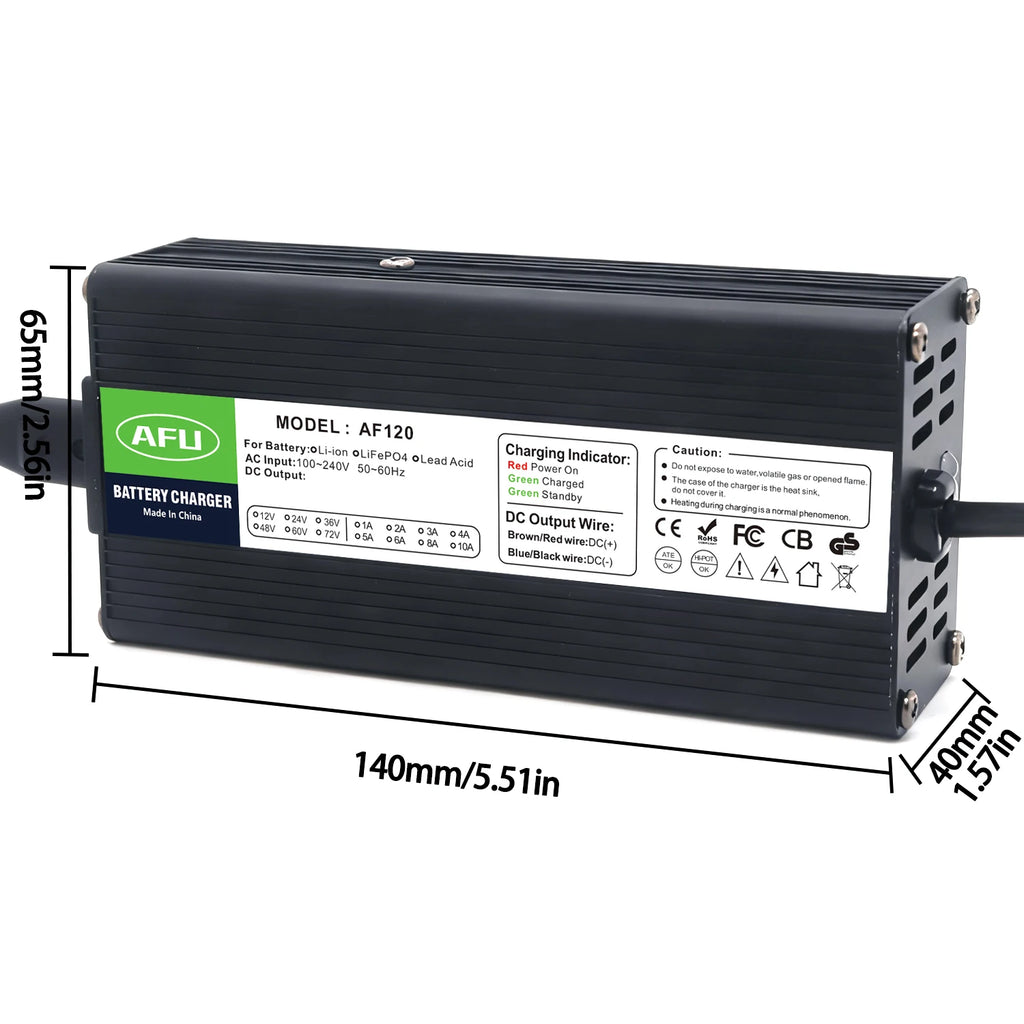 12.6V 5A Li-ion Battery Charger Usd For 3S 12V Lipo/LiMn204/LiCo02 Battery Smart Charger Aluminum Casing