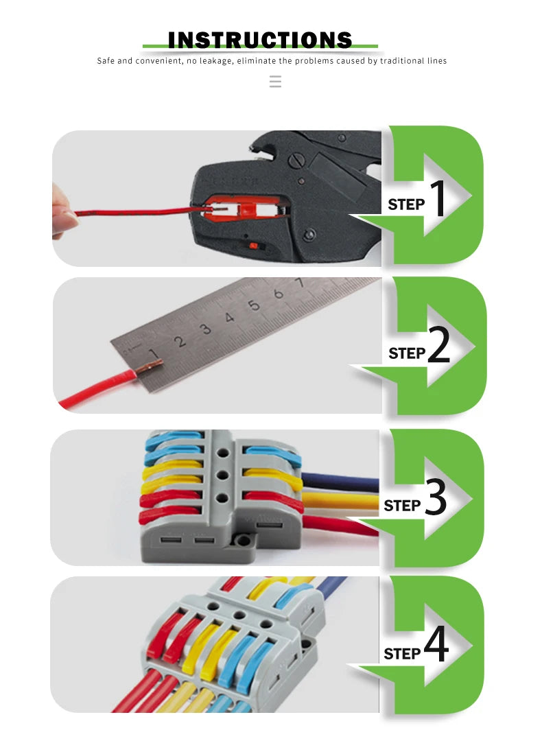 5PCS Wire Connector Multicolour Lever Push-in Electrical Cable Home Connectors LED Junction Box Universal Compact Terminal Block