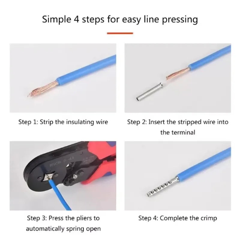 600/700pcs Bare Terminal Tubular Wire End Ferrules Uninsulated Copper Terminal Bootlace Ferrules End Electrical Cable Crimp