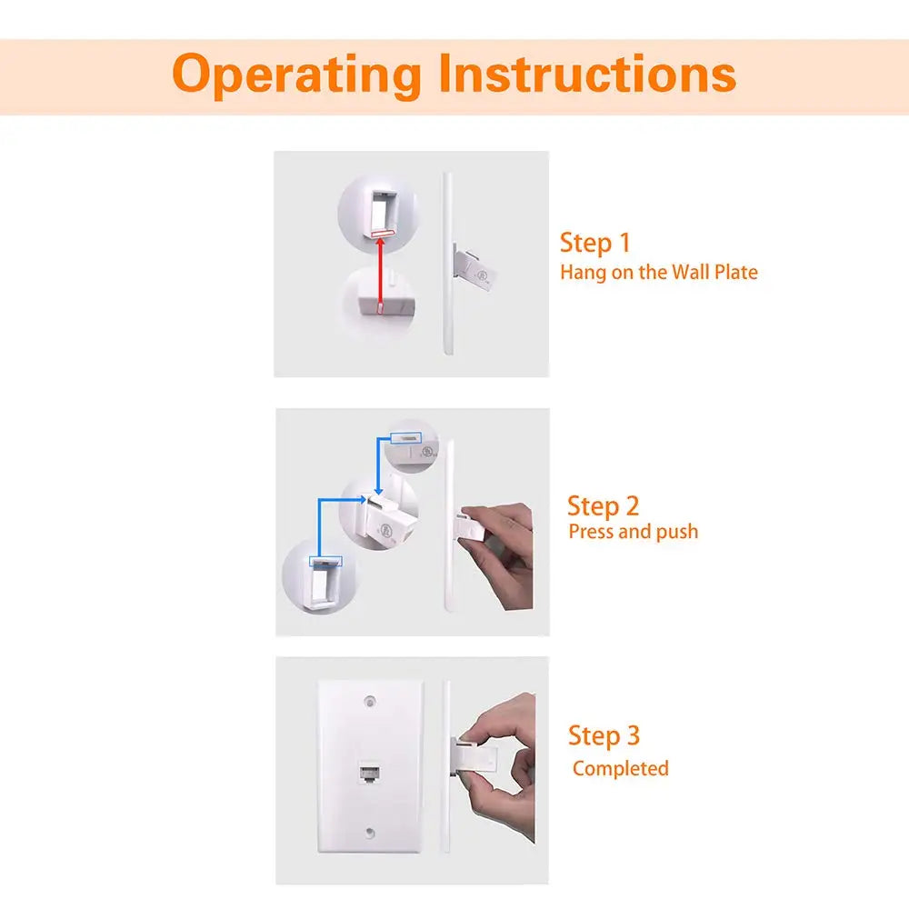 Cat 5e Cat6 Cat 6A Keystone Jack RJ45 Connector Extension Inline Coupler Ethernet Network LAN Unshielded