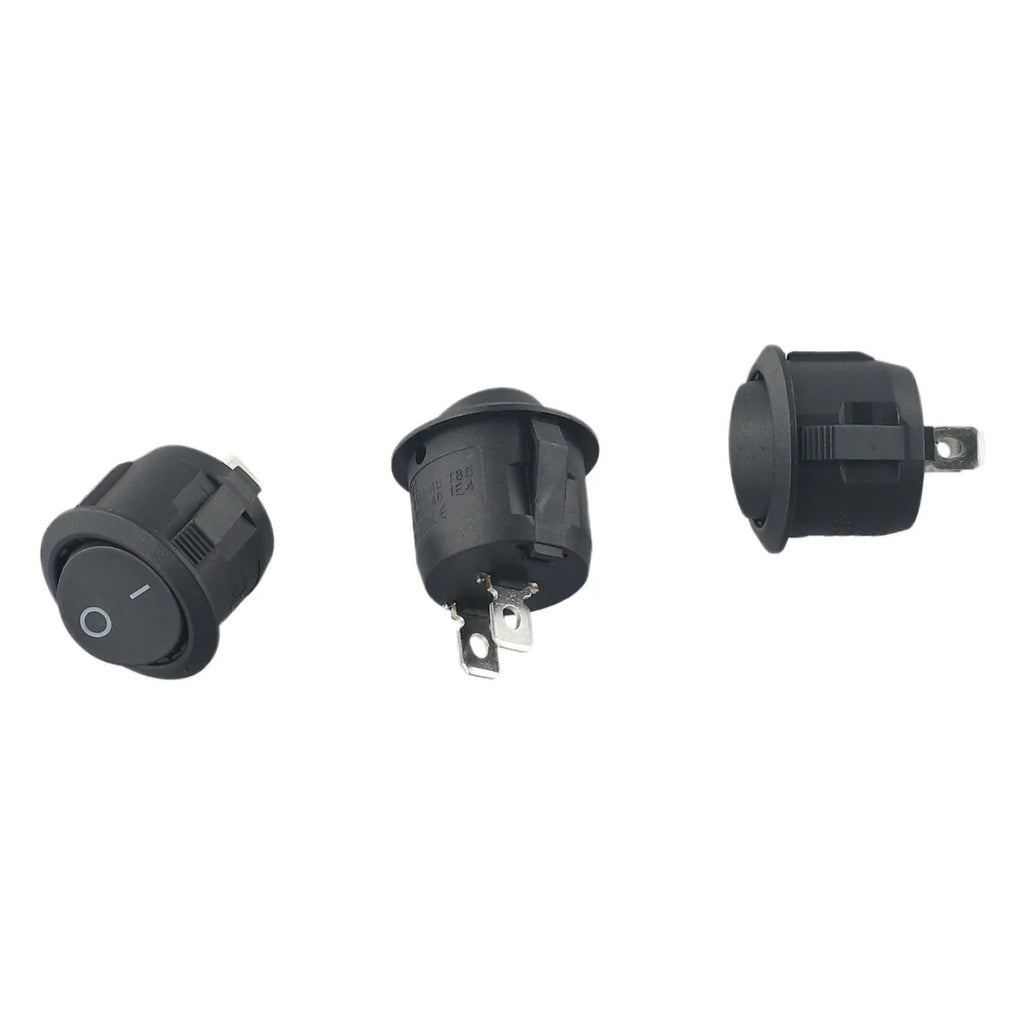 10PCS 12v Round Rocker Switch ON/OFF 2 Pin SPST Snap-in Toggle Switch ON Off 6A 250V Camper Van Caravan Motorhome