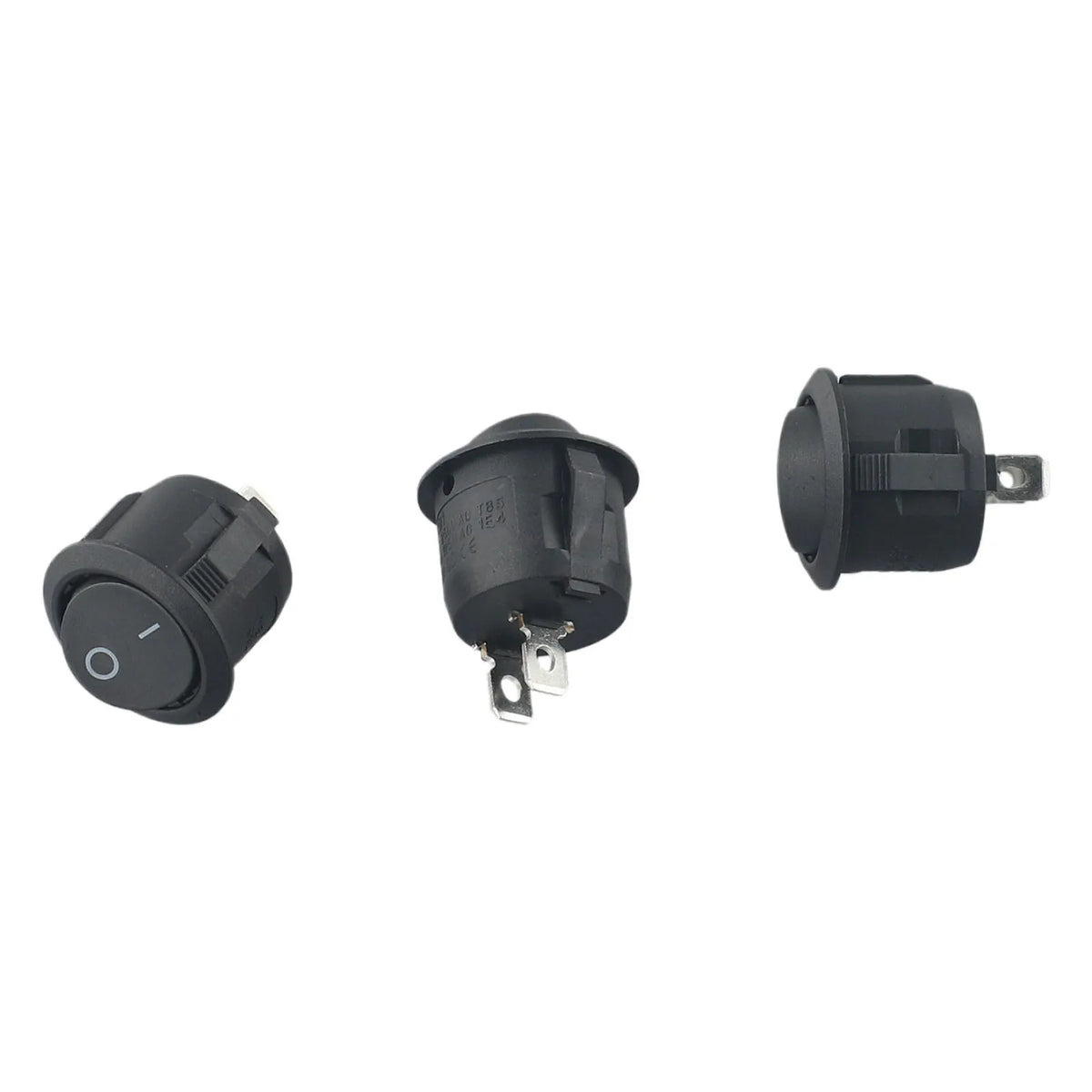 10PCS 12v Round Rocker Switch ON/OFF 2 Pin SPST Snap-in Toggle Switch ON Off 6A 250V Camper Van Caravan Motorhome