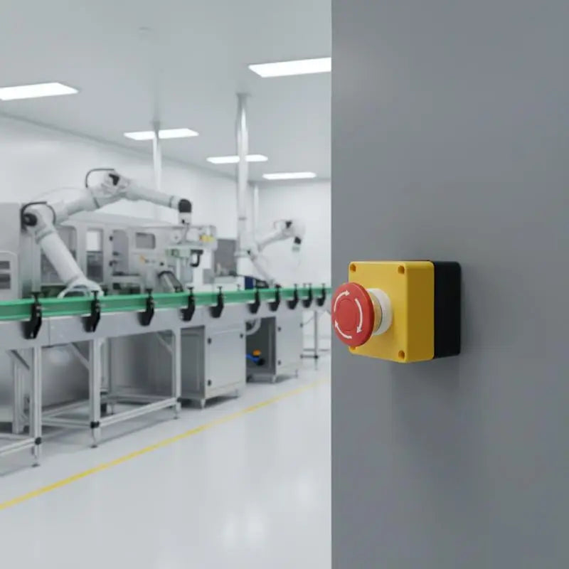 dailyWaterproof Emergency Stop Push Button Box 10A Safety Power Off  for Factory Automation and Equipment Protection