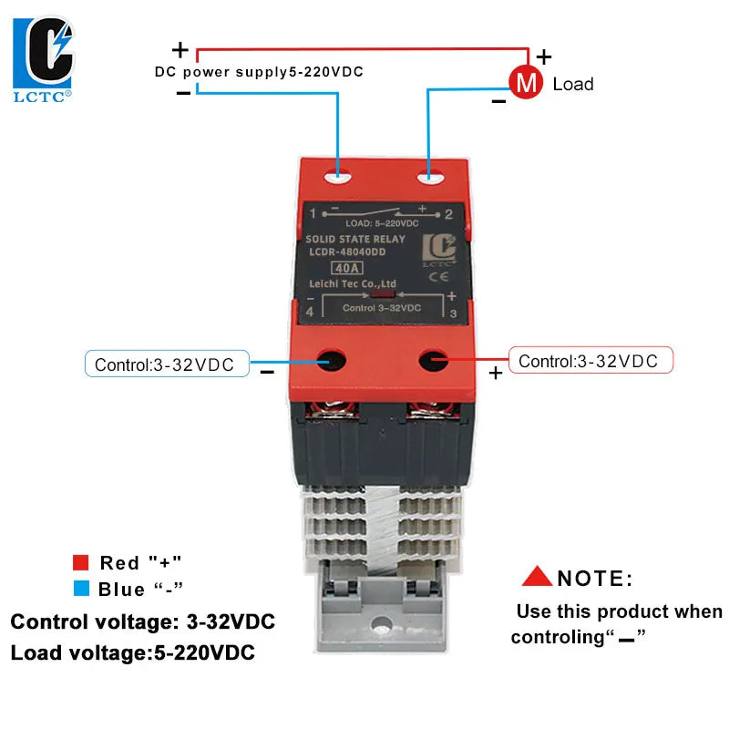 LCTC Solid State Relay 10A25A40A60A80A100A120A DIN Installation DC to AC AC to AC DC to DC Single-phase SSR With Radiator