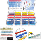 50-1000Pcs Heat Shrink Butt Crimp Terminals Waterproof Solder Seal Electrical Butt Connectors Wire Cable Splice Terminal Kit