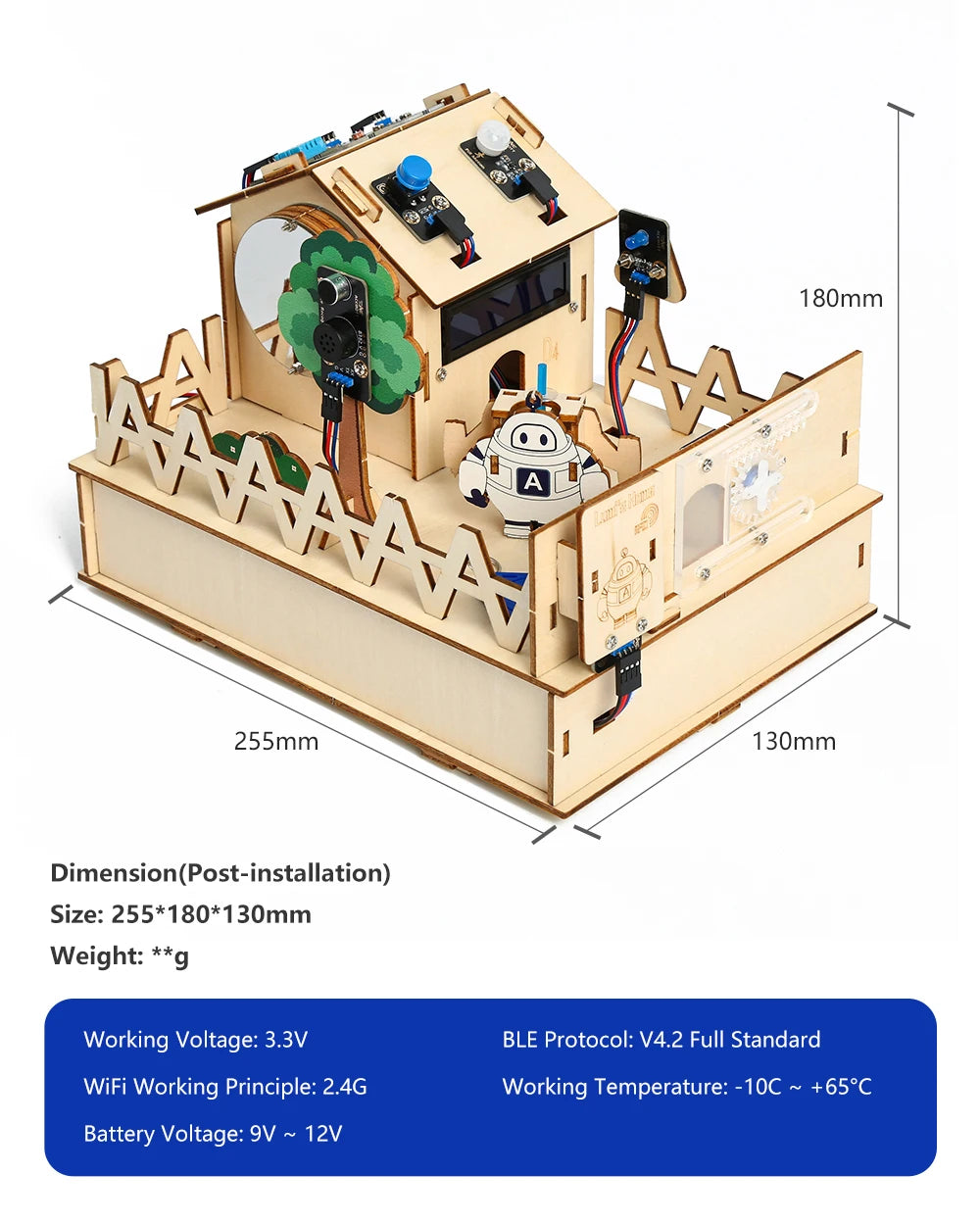 ACEBOTT DIY Smart Home Kit for Arduino Kit Robot Starter Automation Projects Wooden House Learning Kit for ESP32