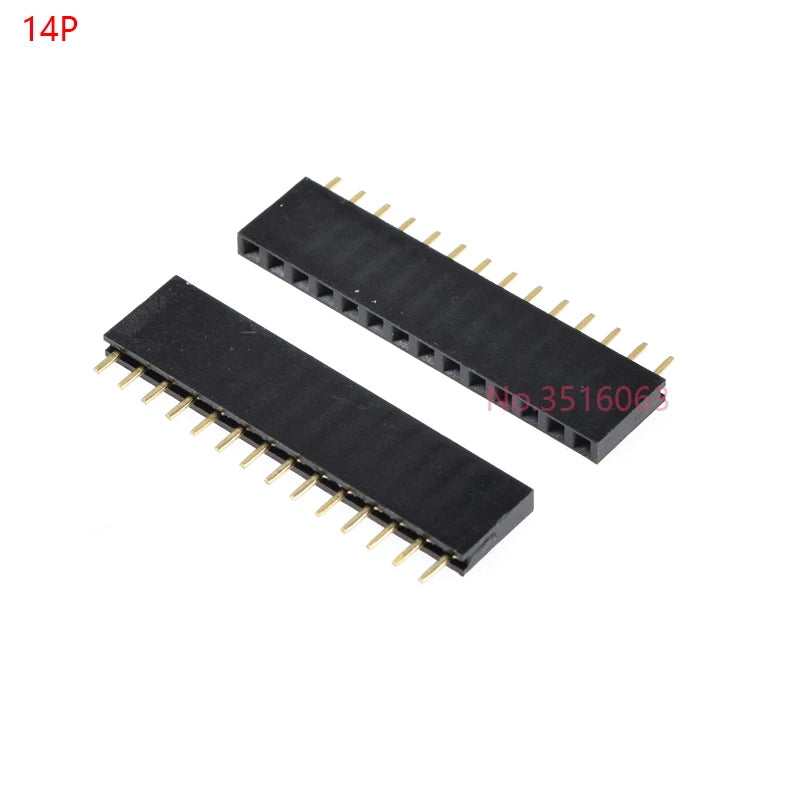 10PCS 2/3/4/5/6/7/8/10/12/16/20/40 Pin Single Row Straight Pin Female Header 2.54MM Pitch Connector Socket 2P/3P/4P/16P/20P/40P