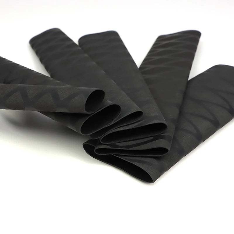X Pattern Black 15 18 20 25 30 35 40 50 60mm Heat Shrink Sleeve for Fishing Rod Grips Non Slip-Insulation-Waterproof Wrap Tubing