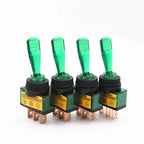 4Pcs Car Toggle Switch 12V Illuminated Car Rocker Switch 20A Rocker Switch Red Blue Green Yellow