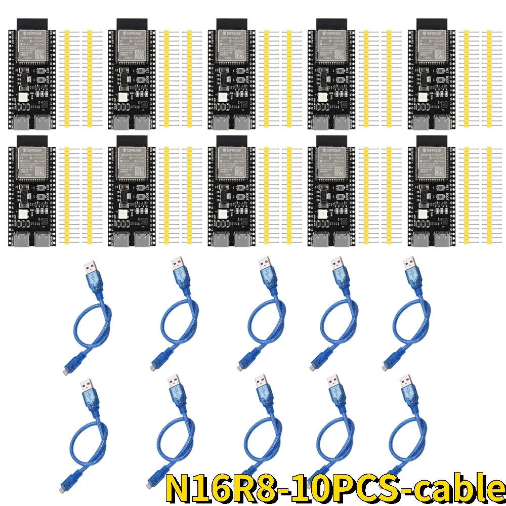3-10PCS ESP32-S3 Development Board 44Pin Type-C WiFi BLE N16R8 16MB Flash 8MB PSRAM N8R2 8MB Flash 2MB PSRAM