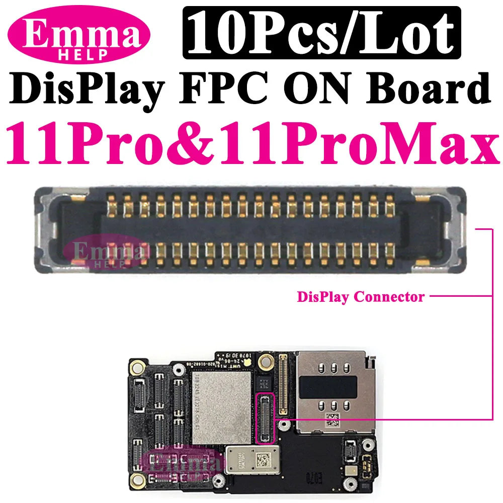 10Pcs LCD Display FPC Connector On Motherboard Screen Logic Board For iPhone 14 13 15 Pro Max Plus 11 12Promax 13Pro XR X XS