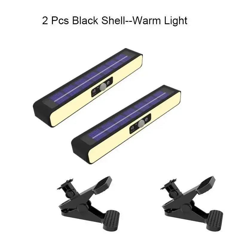 Solar Motion Sensor Lights Outdoor 36LED Clip On Solar Fence Lights Waterproof Security Wall Lights Portable Security Light Yard