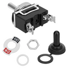 2PCS SPST Waterproof Toggle Switch DC 12V-24V 15A 250V Marine Heavy Duty 2 Pin ON Off Spade Terminals for Automotive Car Boat