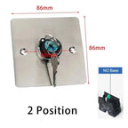 Stainless Steel 86 Type Concealed Push Button Switch Emergency Stop Start Fan Elevator Remote Control Panel