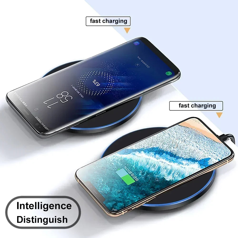 Wireless Charger For iPhone 17 16 15 14 13 Pro Max Induction Fast Charging Pad Dock Station For Samsung S25 S24 Xiaomi Huawei
