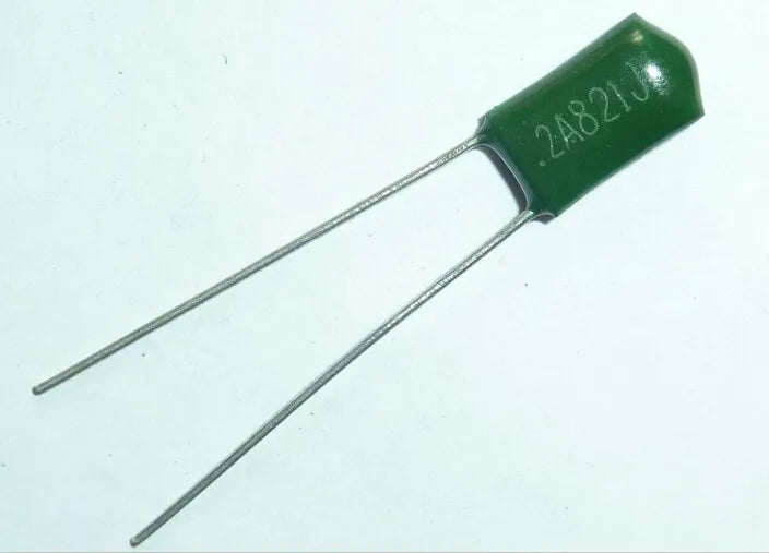 10Pcs/100Pcs Mylar Film Capacitor 100V 2A821J 820pF 0.82nF 2A821 5% Polyester Film Capacitor
