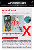 Profesional Digital Multimeter AC/DC Voltage Current Test ANENG Capacitance NCV Resistance Ohm Electrical Test Meter Tools