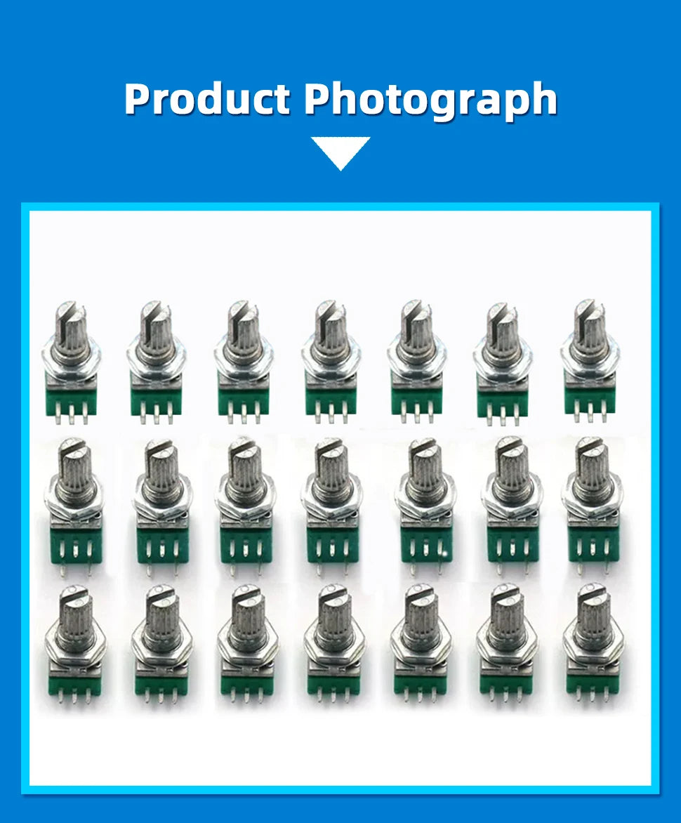 5PCS RK097NS G Single Double Potentiometer B5K/10K/20K/50K/100K Power Discharge Bit Speaker Audio