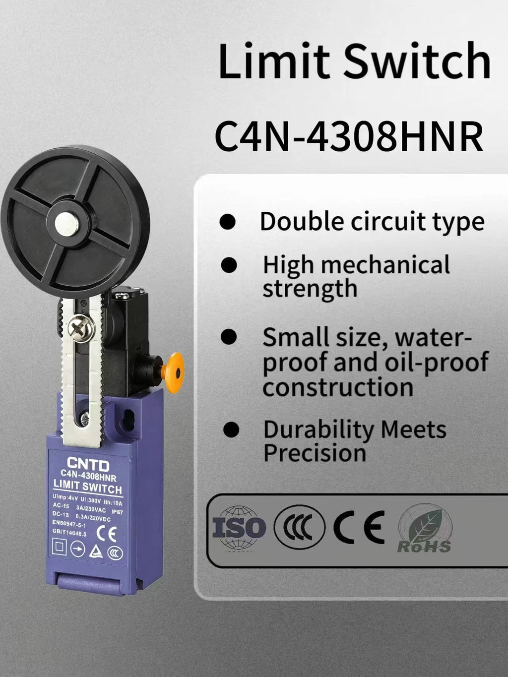 CNTD C4N-4308HNR C4N-4A2HR Manual Reset Limit Switch Travel Switch for CNC Machine and Mechanical Equipment