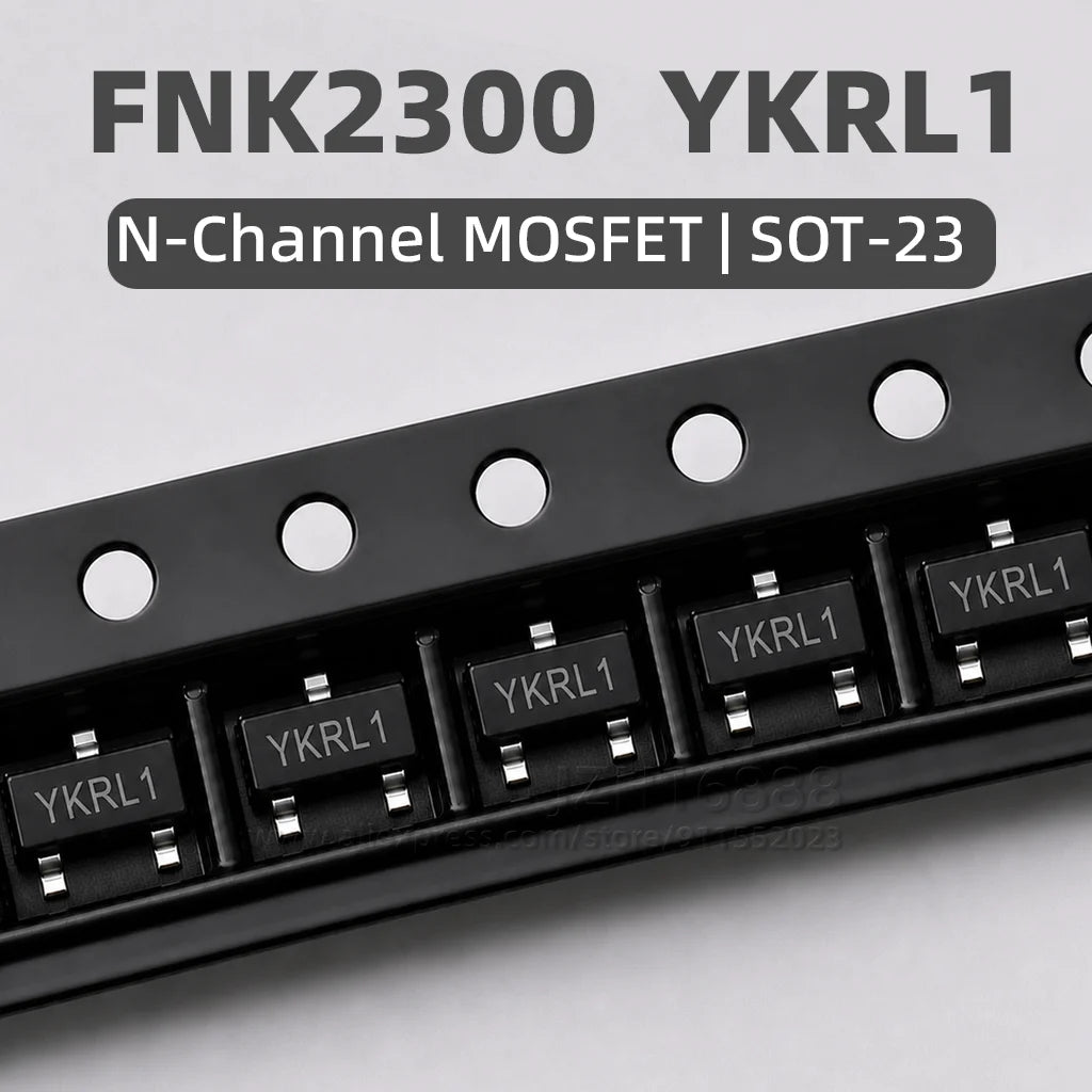 50PCS FNK2300 N Channel MOSFET SOT-23 SMD 20V 3A Power MOSFET Load Switch Battery Protection Electronic Components