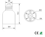 E27 To E40, E40 TO E27 Porcelain High Temperature Resistant Plastic Lampholder LED CFL Halogen Light Socket Bulb Base Adapter