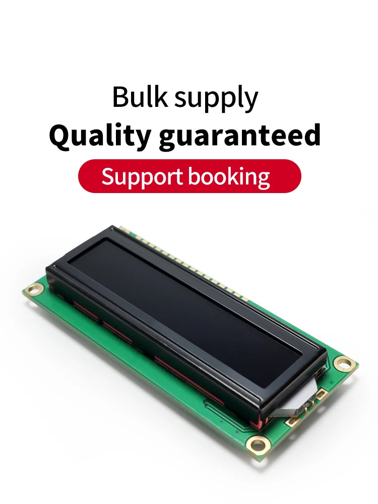16x2 Character LCD Module Display Screen 162 LCM RED Green White Yellow VA Black Background 5V 3.3V for DIY Projects