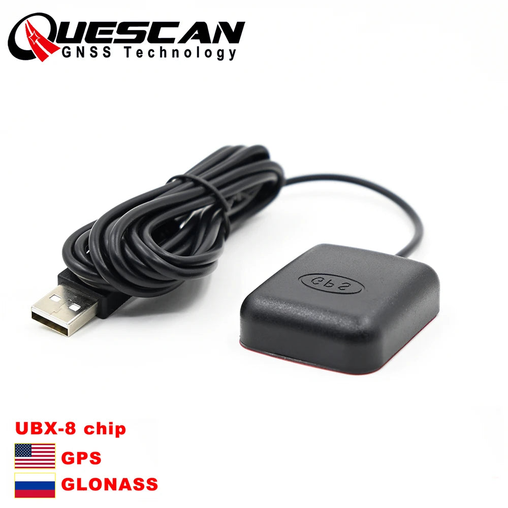 QUESCAN NEO-M8N USB GPS GLONASS Antenna Receiver M8 USB GNSS for Android Window Linux Original USB GPS Receiver 1-10Hz UBX M8030