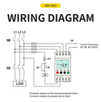 LCD Digital Three-Phase Power Supply Motor Overvoltage And Undervoltage Elevator Phase Sequence Protection Relay