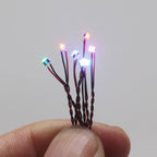 5pcs Wired 20cm 0805 SMD Led Lamp Plus 2Pin 3V Diy Model Scenes Planes Ships Car Toys Lighting Diorama Materials Gunda Robots