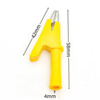 5Pcs 10mm Crocodile Clips with 4mm Banana Jack Socket, Electrical Test Clamp for Multimeter Power Testing