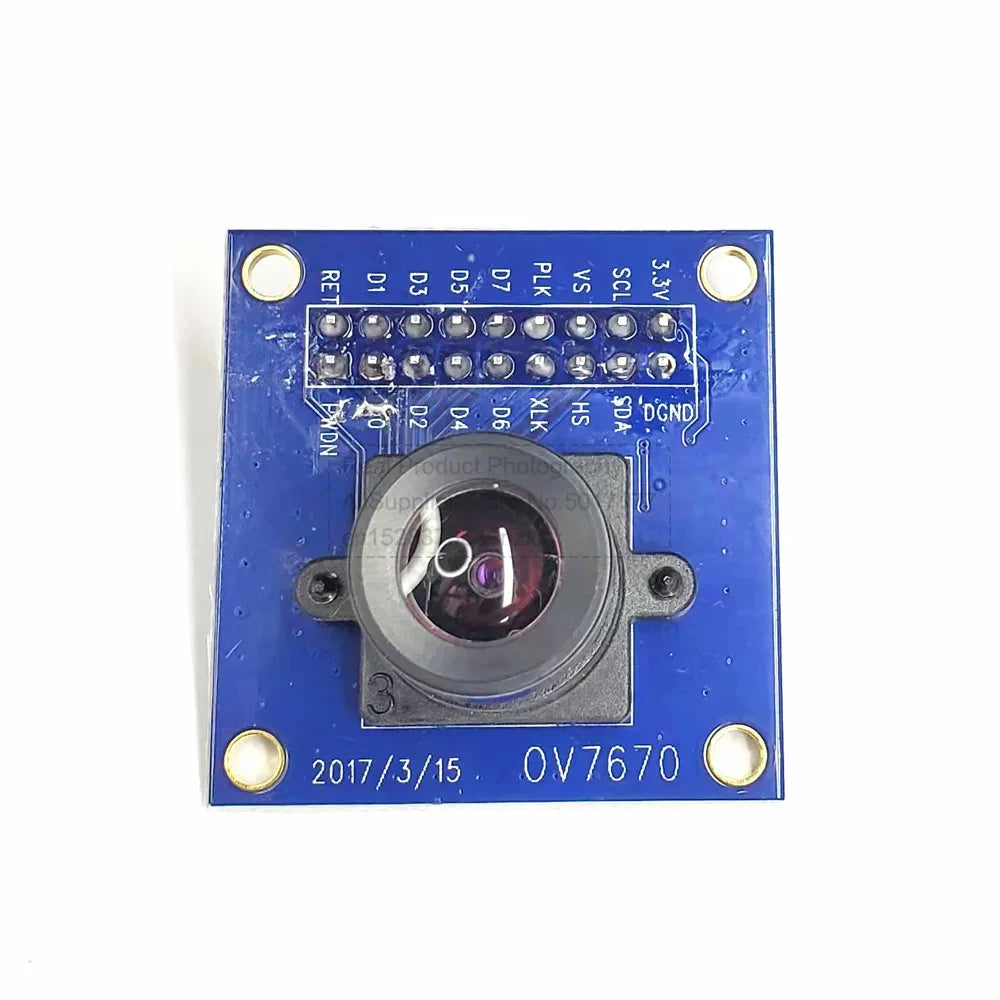 OV7670 Camera Module for STM32 Microcomputer Development Board 25 Degrees 640*480 0.3MP Adjustable Distortionless Lens 18Pin
