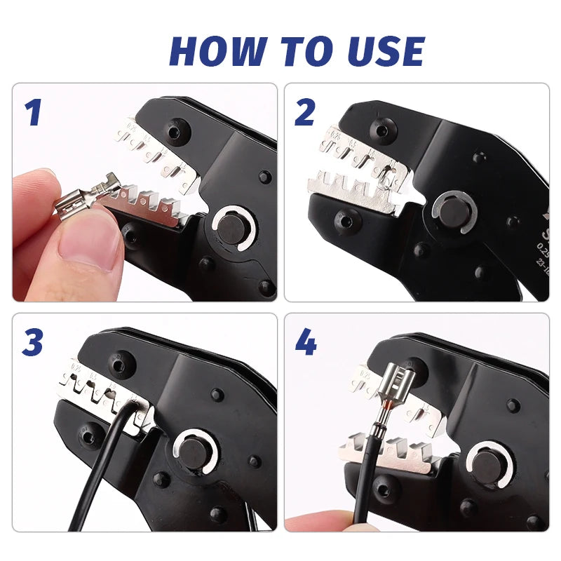 Crimping Tools SN-58B Pliers Interchangeable Jaw For XH2.54/DuPont2.54/2.8/4.8/6.3/ Non-Insulated/Ferrule Terminals Ratcheting
