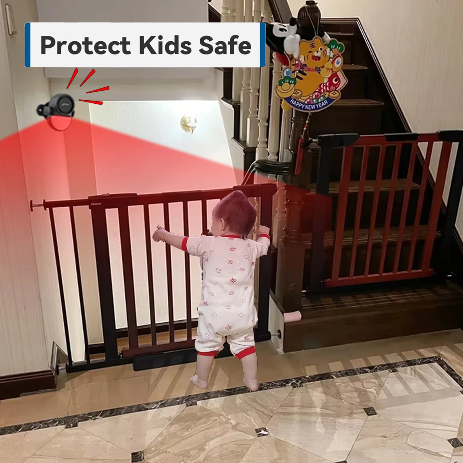 CPVAN Infrared Motion Detector for Home Burglar Alarm Sensor Security Protection Wireless 433MHz PIR Motion Sensor 125dB Sound