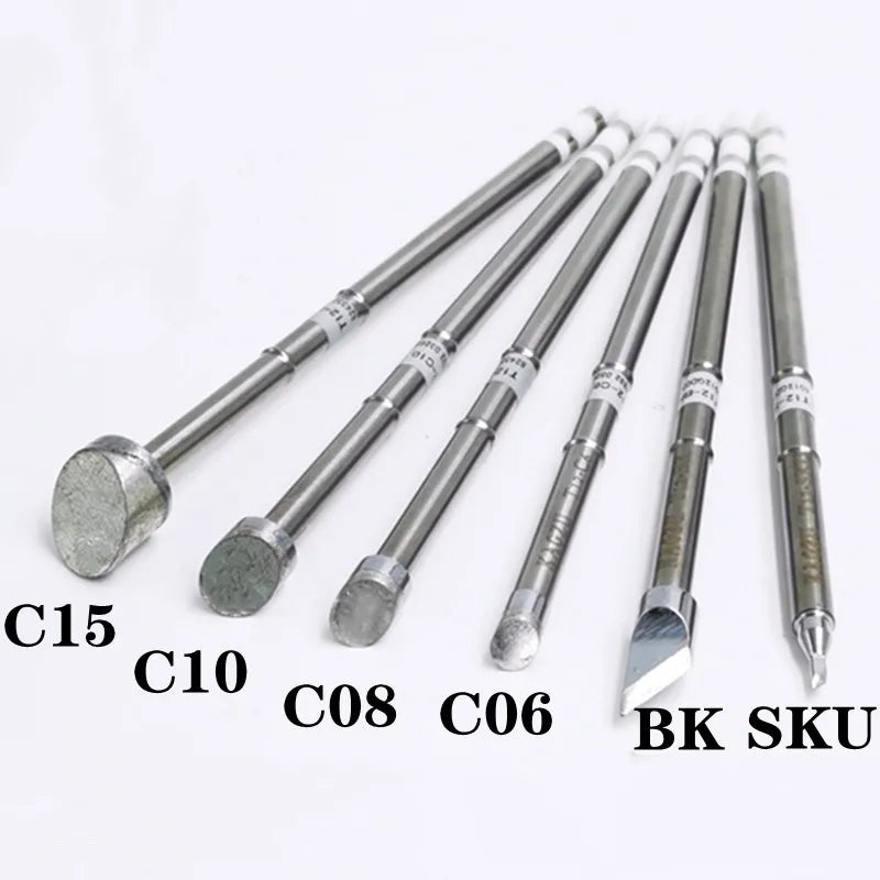 T12-BK/SKU/C6/C8/C10/C15 Welding Iron Tips Designed for OLED&STC-LED T12 Soldering Station P9/M8/9501 Handle Rework. byHome Box