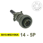 MIL STD Circular Connector MS3102A 14S-2 14S-5 14S-6 MIL-C 5015 Military Specification Connectors MS3106 MS3108 Plug&Socket