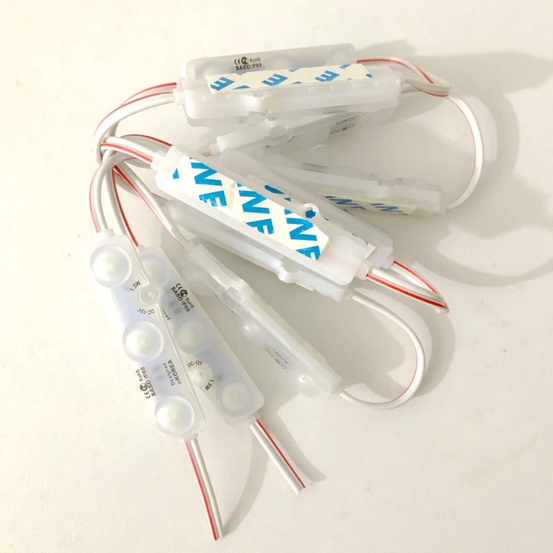 10pcs 5730 Injection Module 3LED DC 12V with Lens Waterproof IP68 LED Light 1.5W White LED Sign Shop Banner Channel Letters
