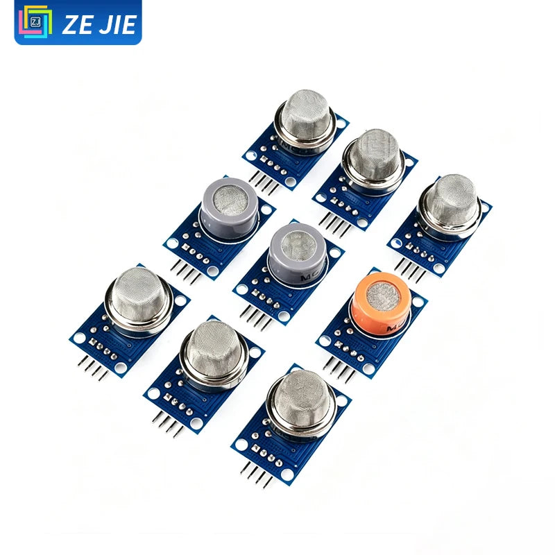 Smoke Gas Sensor Module MQ‑2/3/4/5/6/7/8/9, MQ‑135, Detect Flammable Gas, Alcohol, Carbon Monoxide