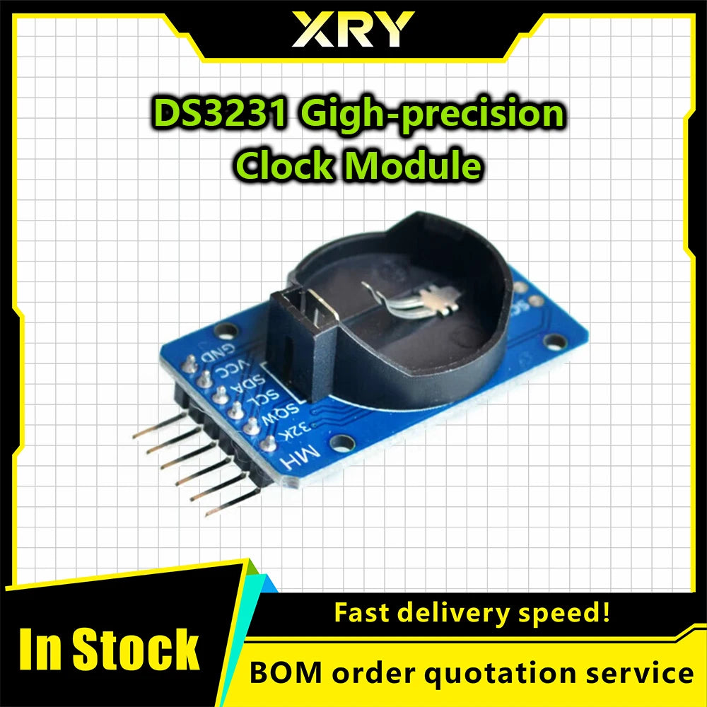 XRY 1PCS DS3231 AT24C32 IIC Module Precision Clock Module (without battery) DS3231 Memory Module