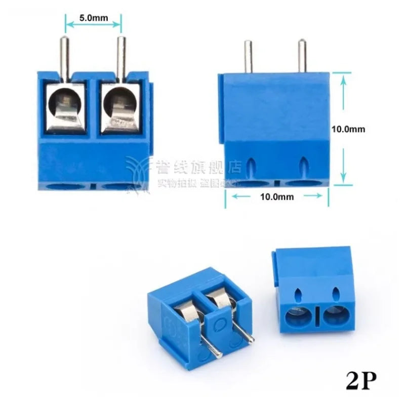 20PCS/lot 5 mm KF301 - 2P 3P MF 301 - 2 3 Pin Can be spliced Screw Terminal Block Connector 5.0mm Pitch