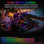 Symphony Car Ambient Lights Kit 18 in 1 LED Interior RGB APP Control Acrylic Guide Strip Light Auto Atmosphere Lamp