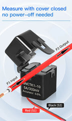 QNCTK1-16 100A 333mV 150A 1V QNCTK1-10 50A 333mV 30A 1V Split Core Current Transformer Sensor Clamp CT
