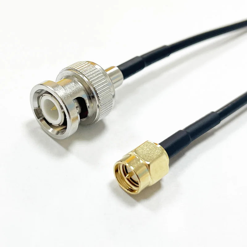 SMA Male to BNC Male RF Coaxial Extension Cable RG174 15CM/6In Different Length for Antennas