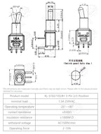 5MM Mini Toggle Switch SMTS-102 250V/1.5A SPDT 3/6 Pin On On 2/3 Position Red Color Stitch Pins SMTS-202 ﻿
