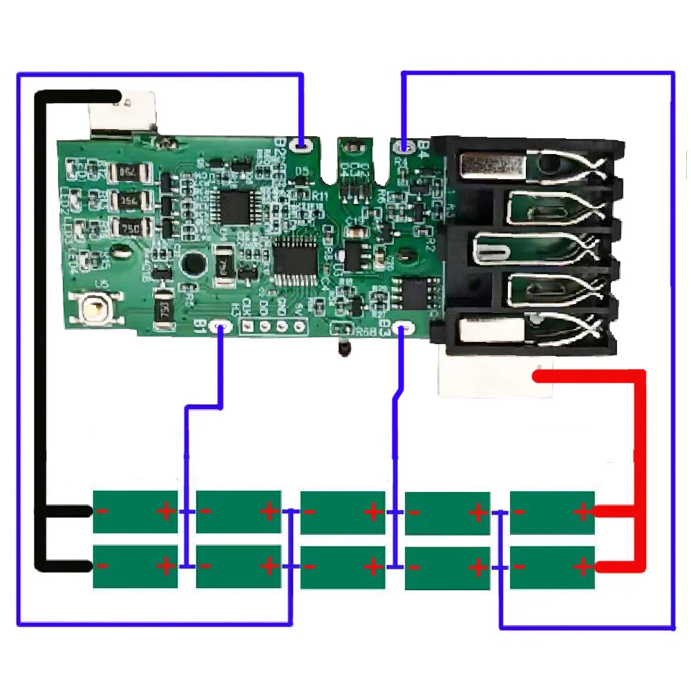For M18 Li-ion Battery BMS PCB Balance Charging Protection Circuit Board For Milwaukee 18V Lithium Cell Pack Parts 48-11-1811