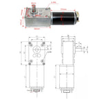 1pc 5840-31ZY Scroll Hall Encoder Geared Motor 12V 24V Hanger Motor Metal Gear Forward Reverse