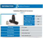 IP68 I/T Shape Waterproof Connector 2/3/5 Pin Wire Connectors Quick Screw Connect Push-in Terminals Electric Junction Box DIY GO