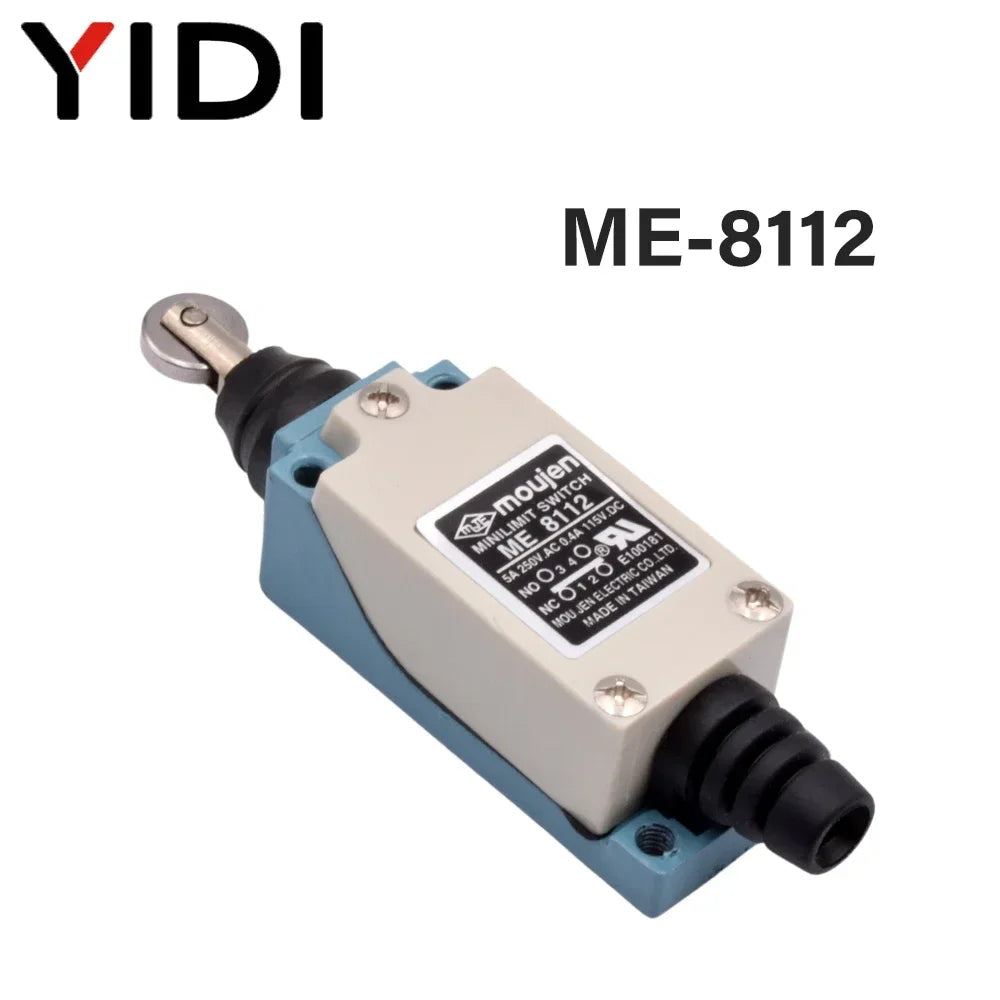 2PCS ME-8104 ME-8112 ME-8108 Waterproof Momentary CNC Limit Switch Electronic Metal 5A/250VAC Roller Rotary Adjustable Lever Arm